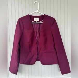 LOFT Women's Deep Burgundy Suit Jacket